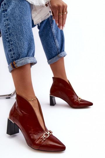 Haut Stiefel mit Absätzen Es mussciejka 05262-02 braune Farbe