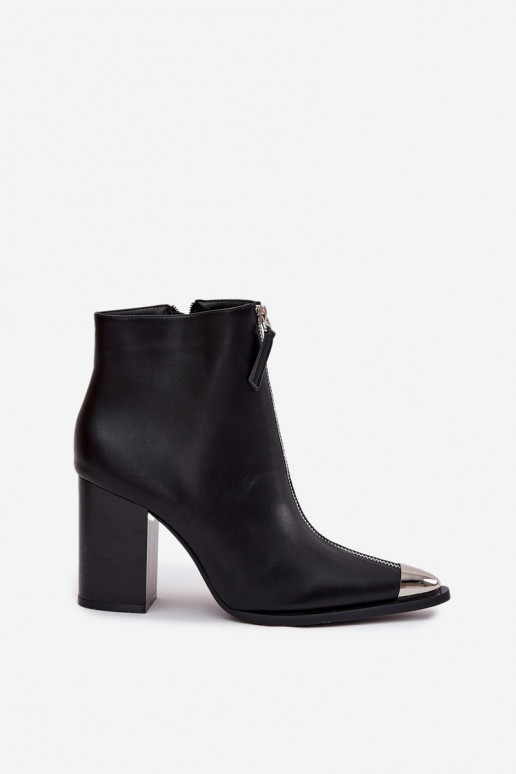 Damenstiefeletten mit dekorativen Reißverschlüssen in Schwarz "Niviane"