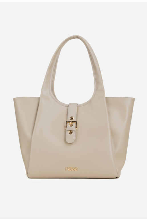 Handheld Käuferka mit Schnallen NOBO BAG6010-015 HellBeige Handheld Käuferka mit Schnallen NOBO BAG6010-015 HellBeige