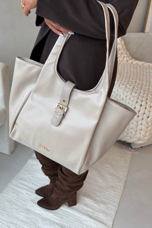 Handheld Käuferka mit Schnallen NOBO BAG6010-015 HellBeige Handheld Käuferka mit Schnallen NOBO BAG6010-015 HellBeige