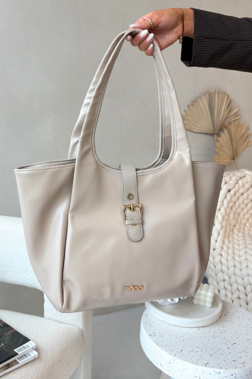 Handheld Käuferka mit Schnallen NOBO BAG6010-015 HellBeige Handheld Käuferka mit Schnallen NOBO BAG6010-015 HellBeige
