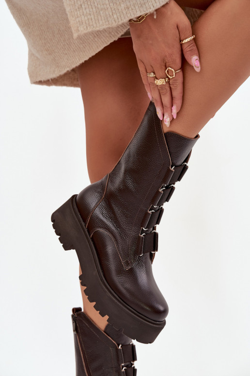 DamenstiefelErmöglichtturalnej Skóry mit einer Plattform Zazoo 3795 CzekoladoZue DamenstiefelErmöglichtturalnej Skóry mit einer Plattform Zazoo 3795 CzekoladoZue