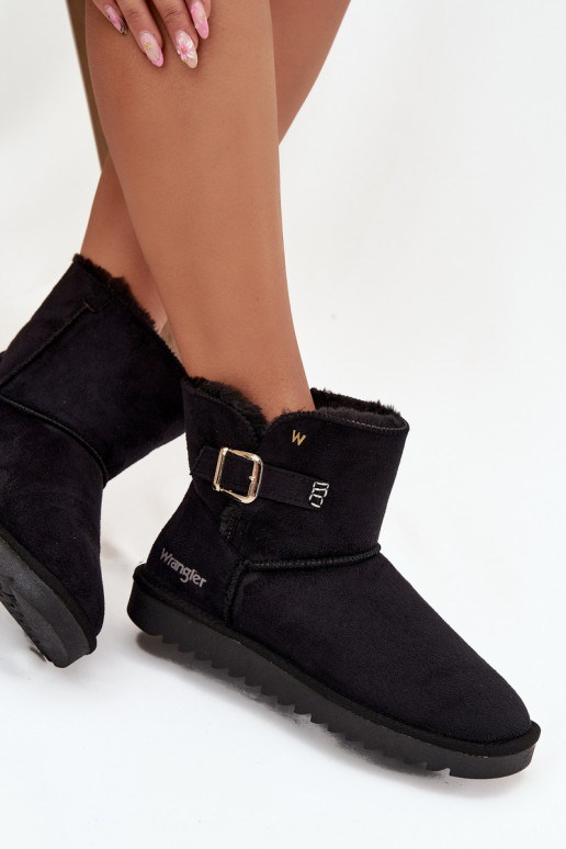 Schneestiefel Feminin mit Schnallen INrangler 20253091.25Y schZuarze Farbe