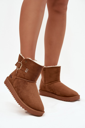 Schneestiefel Feminin mit Schnallen INrangler 20253091.37B braune Farbe