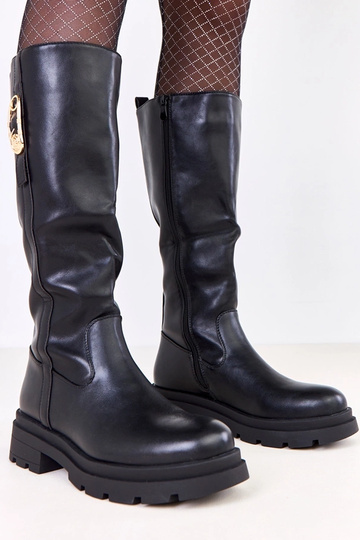 Schwarze Damenstiefel aus... 2