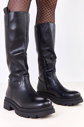 Schwarze Damenstiefel aus...