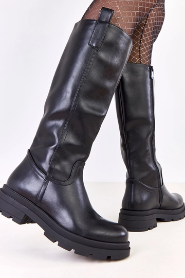 Schwarze Damenstiefel aus... 2