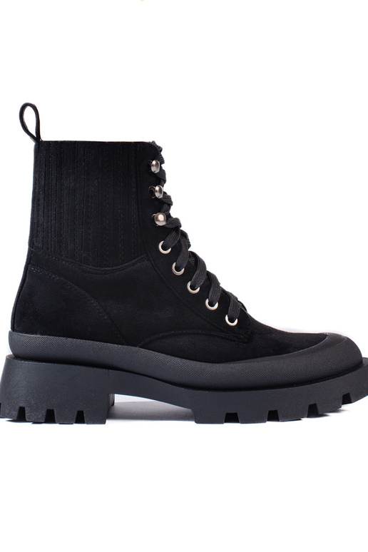 schZuarze Farbe gefesselt aus INildleder Schuhe