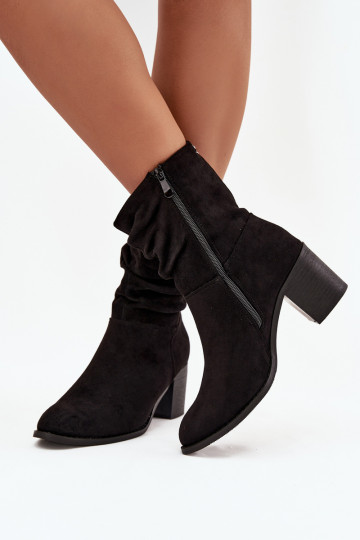 Damenstiefel Mit Rüschen mit Absätzen S.Barski HY52-516 schZuarze Farbe 2