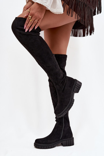 Damenstiefel oberhalb des Knies S.Barski HY42-122 schZuarze Farbe 2