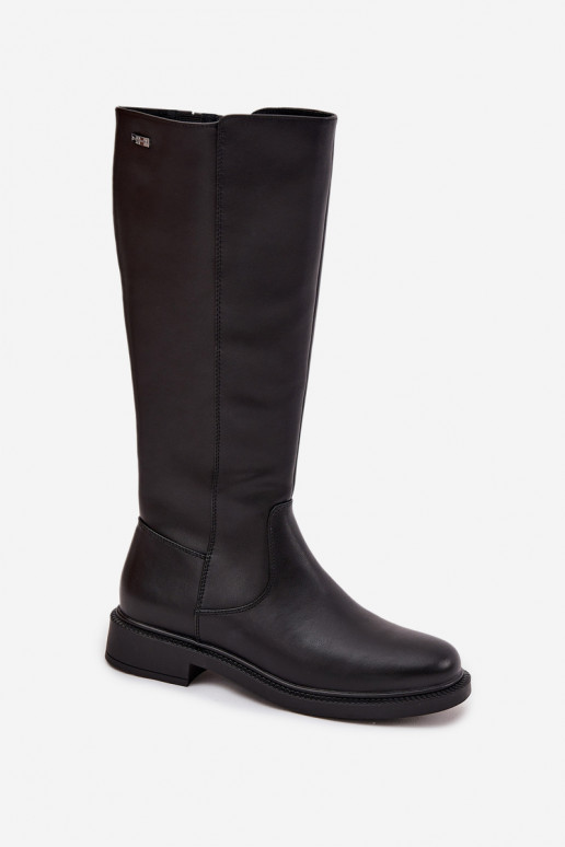 Haut INarme Stiefel mit breiten Absätzen Sergio Leone KZ25600-S schZuarze Farbe Haut INarme Stiefel mit breiten Absätzen Sergio Leone KZ25600-S schZuarze Farbe