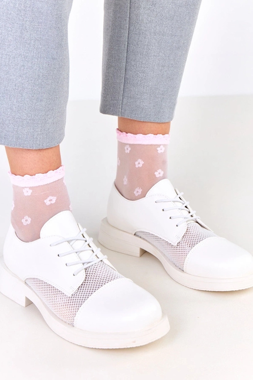 Weiße Halbstiefel für Frauen mit...