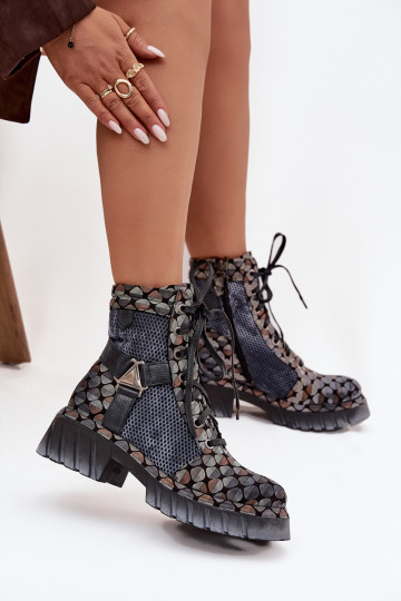 Haut Arbeitsstiefeletten Feminin Es mussciejka 07072-03 Verschiedene Farben