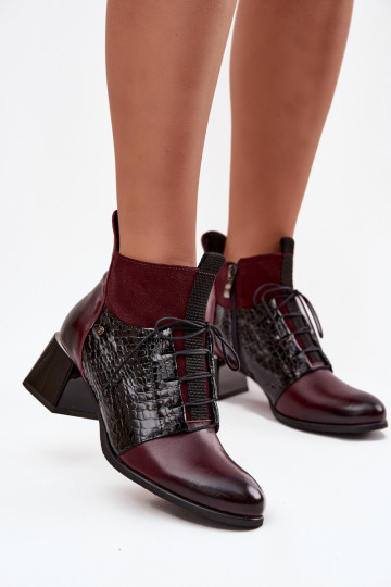 Zazoo 60503 Haut Stiefel mit Absätzen sich Zuarm laufen Burgund 2