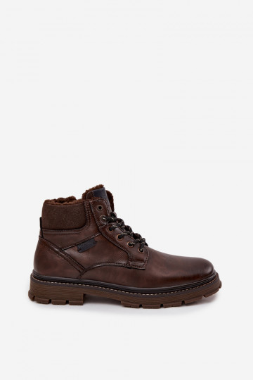 Herren gefütterte Stiefel Wrangler 20253034.IKU dunkelbraun 2
