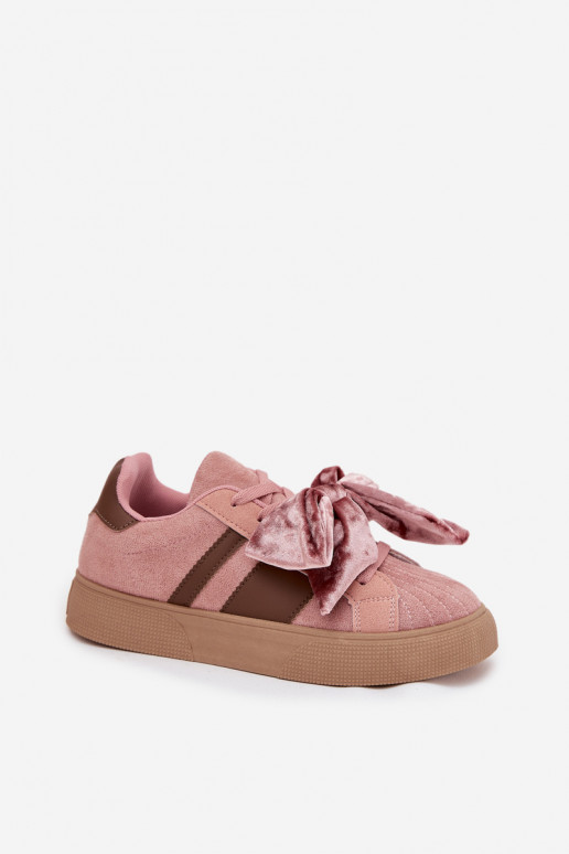 Damen Sportliche Schuhe mit Samt-Schleife, rosa, Ashlyn Damen Sportliche Schuhe mit Samt-Schleife, rosa, Ashlyn