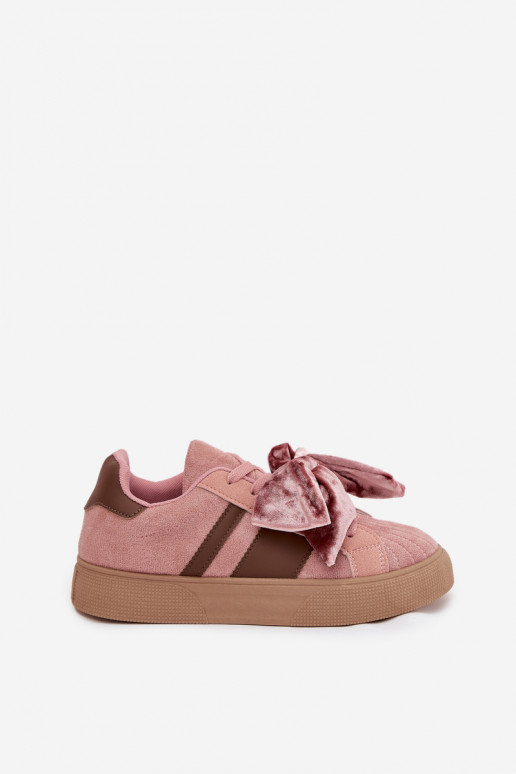 Damen Sportliche Schuhe mit Samt-Schleife, rosa, Ashlyn Damen Sportliche Schuhe mit Samt-Schleife, rosa, Ashlyn
