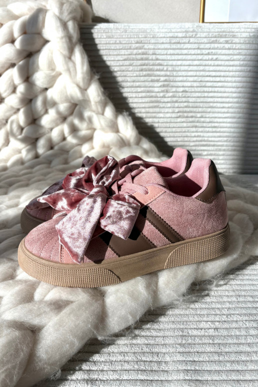 Damen Sportliche Schuhe mit Samt-Schleife, rosa, Ashlyn Damen Sportliche Schuhe mit Samt-Schleife, rosa, Ashlyn