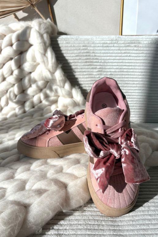 Damen Sportliche Schuhe mit Samt-Schleife, rosa, Ashlyn Damen Sportliche Schuhe mit Samt-Schleife, rosa, Ashlyn