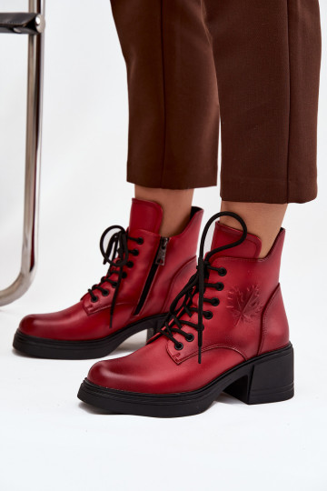 Damenstiefel aus Ermöglichtturleder Klocke sich Zuarm laufen Vinceza 39950 rote Farbe