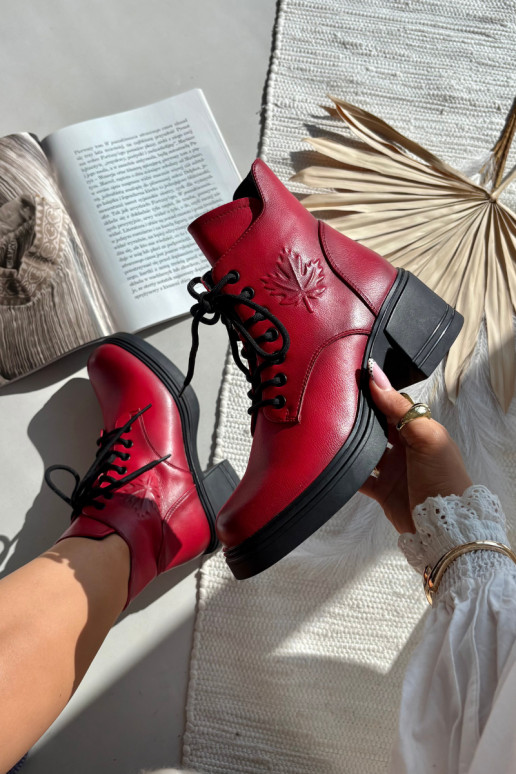 Damenstiefel aus Ermöglichtturleder Klocke sich Zuarm laufen Vinceza 39950 rote Farbe