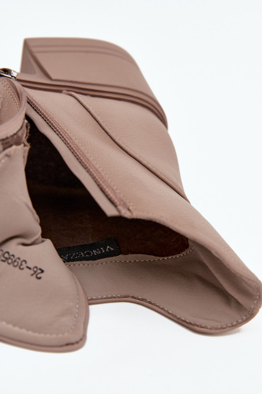 Damenstiefel aus Ermöglichtturleder Klocke sich Zuarm laufen Vinceza 39950 Beige