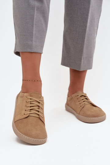 lässige Schuhe Typu BarefootErmöglichtturalnego aus INildlederu Zazoo 314 Beige 2