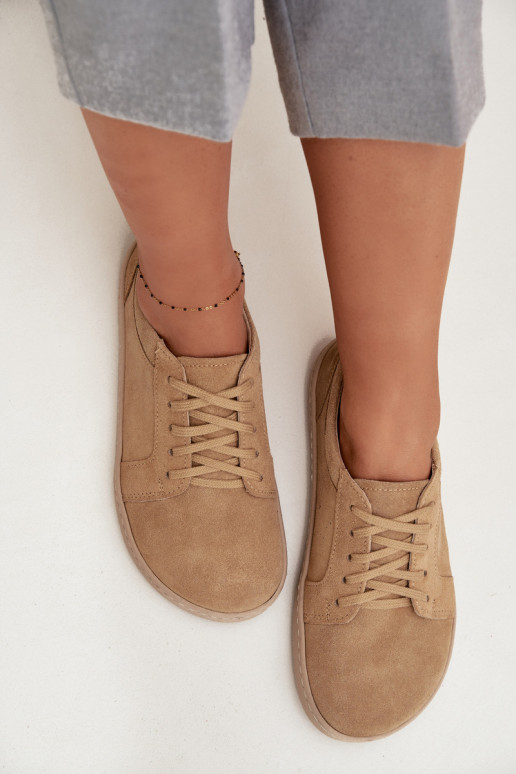 lässige Schuhe Typu BarefootErmöglichtturalnego aus INildlederu Zazoo 314 Beige