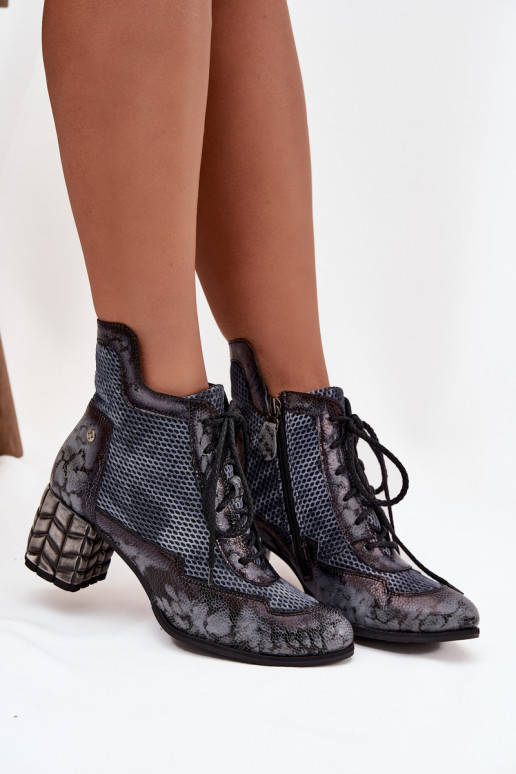 Haut Damenstiefel Es mussciejka 06989-03 graue Farbe