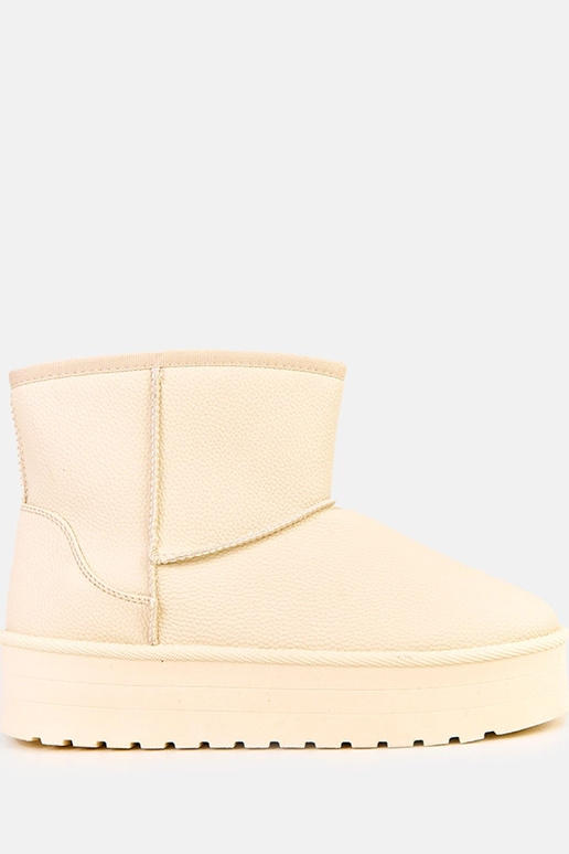 Beige niedrige Schneestiefel mit... Beige niedrige Schneestiefel mit...