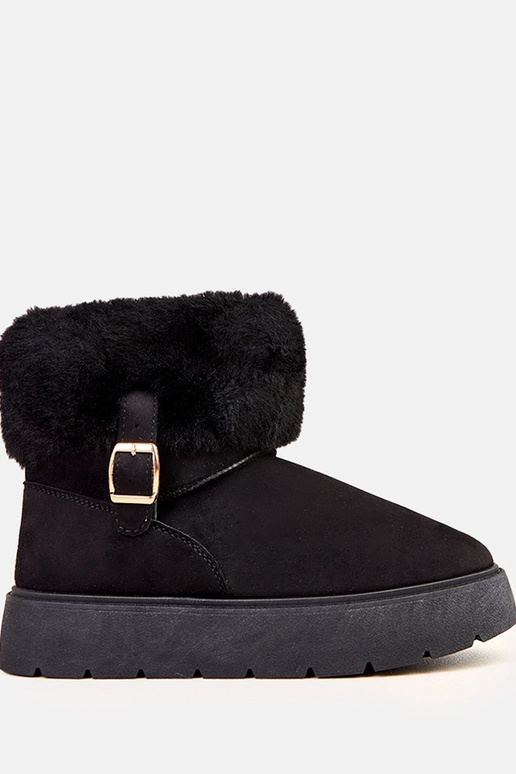 Schwarze Schneestiefel mit... Schwarze Schneestiefel mit...