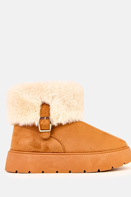Braune Schneestiefel mit Plateausohle... Braune Schneestiefel mit Plateausohle...