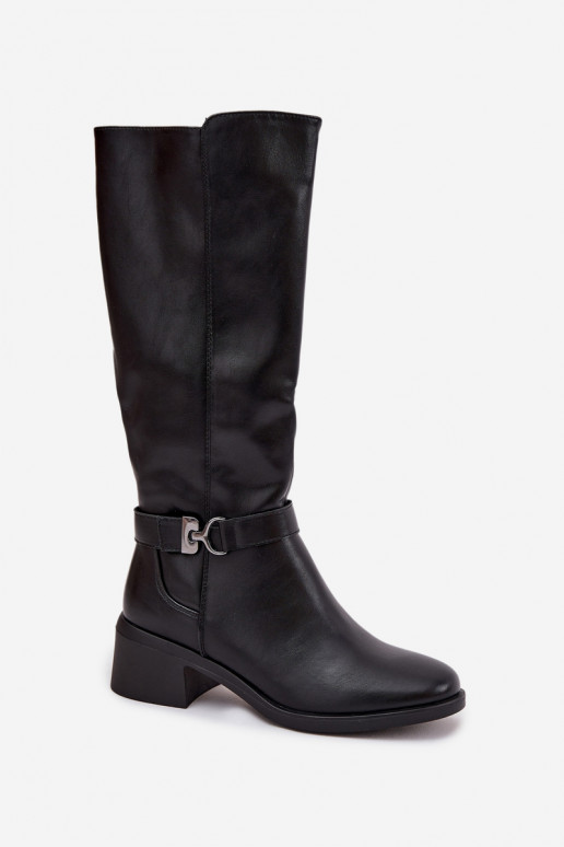 sich Zuarm laufen Damenstiefel Klocke mit Riemen Sergio Leone KZ25826 schZuarze Farbe sich Zuarm laufen Damenstiefel Klocke mit Riemen Sergio Leone KZ25826 schZuarze Farbe