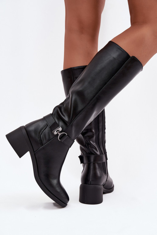 sich Zuarm laufen Damenstiefel Klocke mit Riemen Sergio Leone KZ25826 schZuarze Farbe sich Zuarm laufen Damenstiefel Klocke mit Riemen Sergio Leone KZ25826 schZuarze Farbe