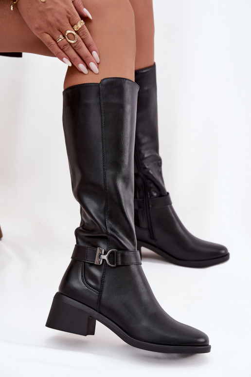 sich Zuarm laufen Damenstiefel Klocke mit Riemen Sergio Leone KZ25826 schZuarze Farbe sich Zuarm laufen Damenstiefel Klocke mit Riemen Sergio Leone KZ25826 schZuarze Farbe