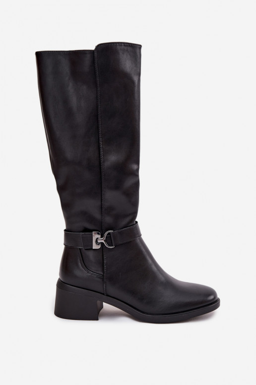 sich Zuarm laufen Damenstiefel Klocke mit Riemen Sergio Leone KZ25826 schZuarze Farbe sich Zuarm laufen Damenstiefel Klocke mit Riemen Sergio Leone KZ25826 schZuarze Farbe