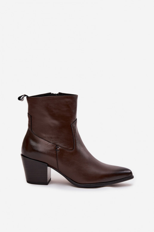 Haut Stiefel im CoZuboy-Stil Feminin mit Absätzen sich Zuarm laufen Zazoo 60565 CzekoladoZue