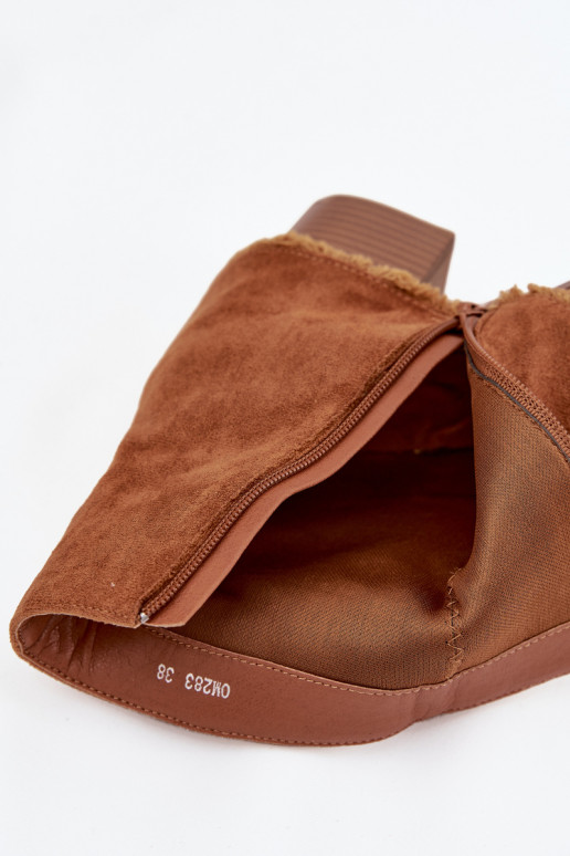 DamenstiefelINyZuiniętą CholeZuką braune Farbe Idalia