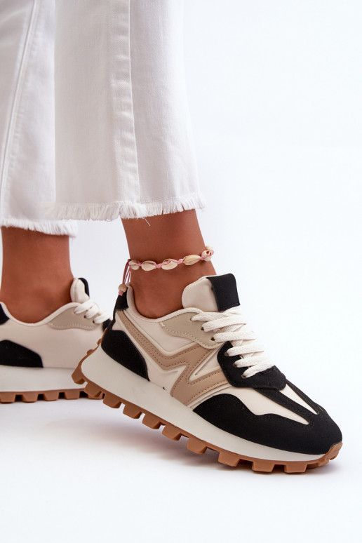 Sneakers Stilvollllschuhe Turnschuhe Feminin schZuarze Farbe Kalelia