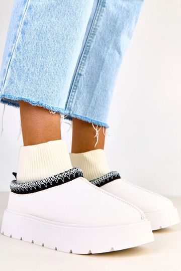 Weiße Schneestiefel mit Sockenform Melary 2