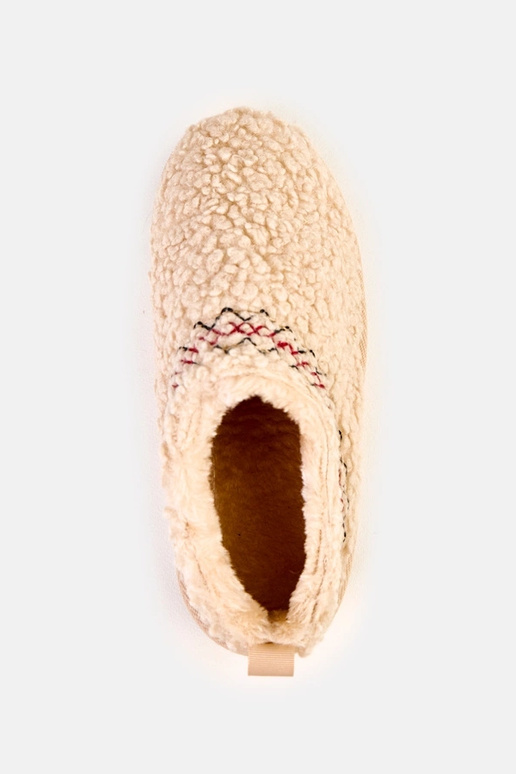 Beige flache Schneestiefel mit... Beige flache Schneestiefel mit...