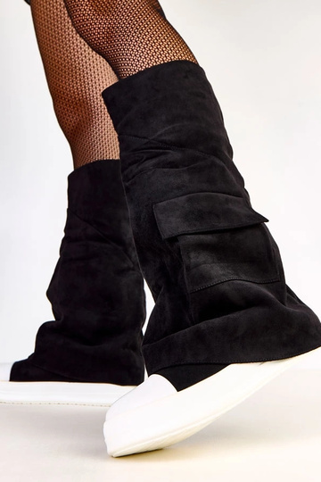 Schwarze Overknees aus... 2