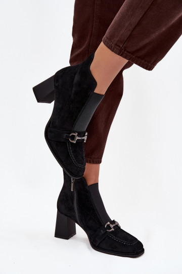 DamenstiefelErmöglichtturalnego aus INildlederu mit Absätzen Artiker 57C0124 schZuarze Farbe