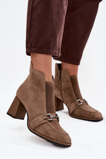DamenstiefelErmöglichtturalnego aus INildlederu mit Absätzen Artiker 57C0222 Beige