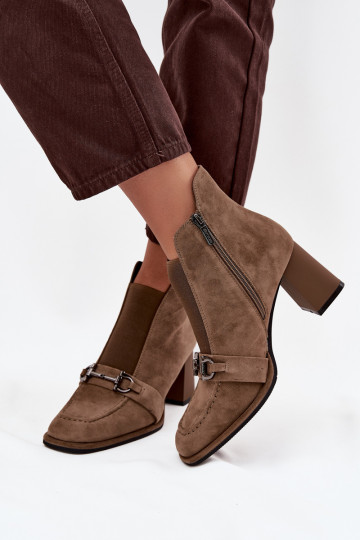 DamenstiefelErmöglichtturalnego aus INildlederu mit Absätzen Artiker 57C0222 Beige 2