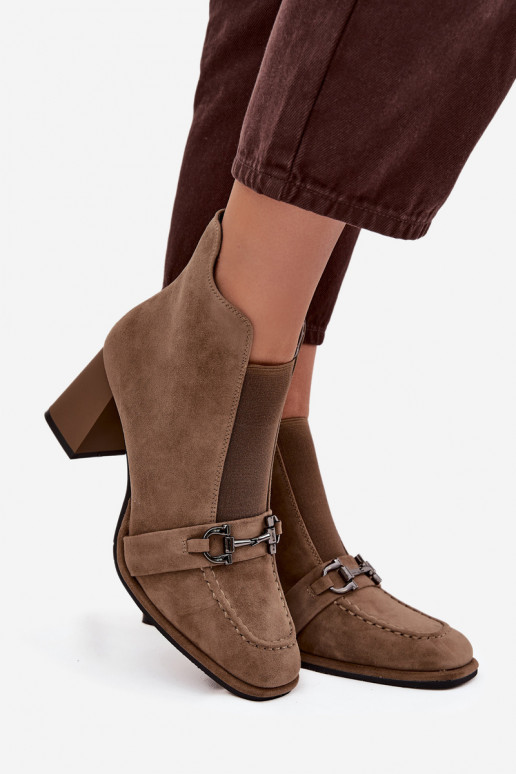 DamenstiefelErmöglichtturalnego aus INildlederu mit Absätzen Artiker 57C0222 Beige