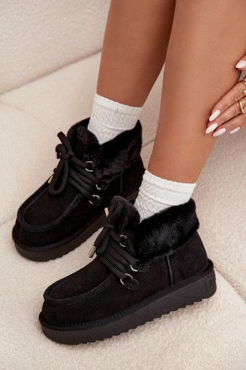 Schneestiefel FemininErmöglichtturalnego aus INildlederu D.Franklin DFSH375006 schZuarze Farbe