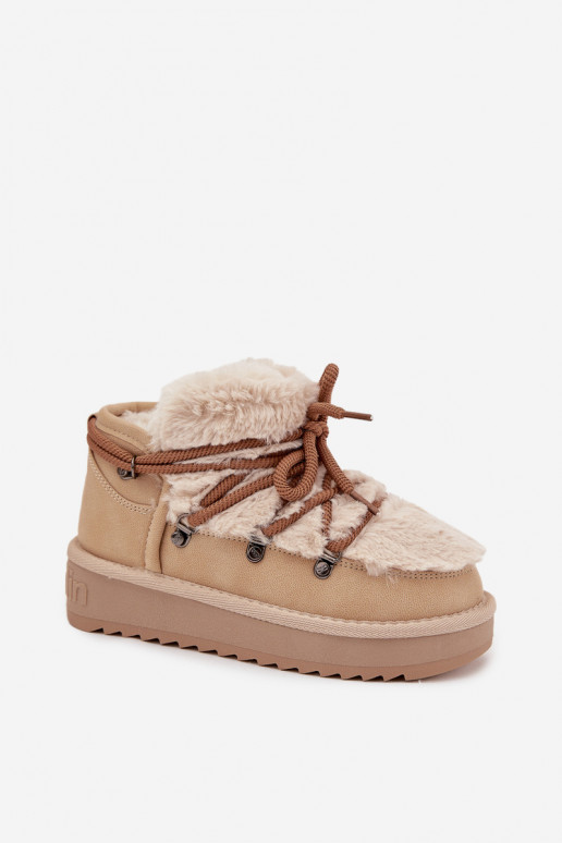 Schneestiefel Kindisch Jugend mit Pelzmantel D.Franklin DFSH370011 Beige Schneestiefel Kindisch Jugend mit Pelzmantel D.Franklin DFSH370011 Beige