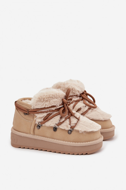 Schneestiefel Kindisch Jugend mit Pelzmantel D.Franklin DFSH370011 Beige Schneestiefel Kindisch Jugend mit Pelzmantel D.Franklin DFSH370011 Beige