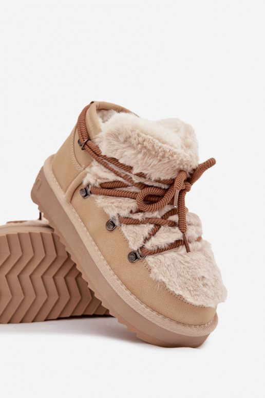 Schneestiefel Kindisch Jugend mit Pelzmantel D.Franklin DFSH370011 Beige Schneestiefel Kindisch Jugend mit Pelzmantel D.Franklin DFSH370011 Beige